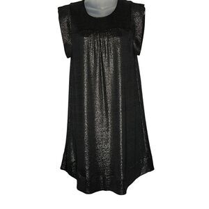 dRA for Anthropologie shimmery Black / gunmetal dress XS P